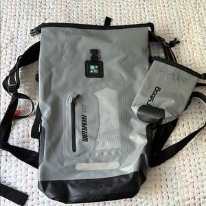 Gray 40L Waterproof Backpack with Pouch